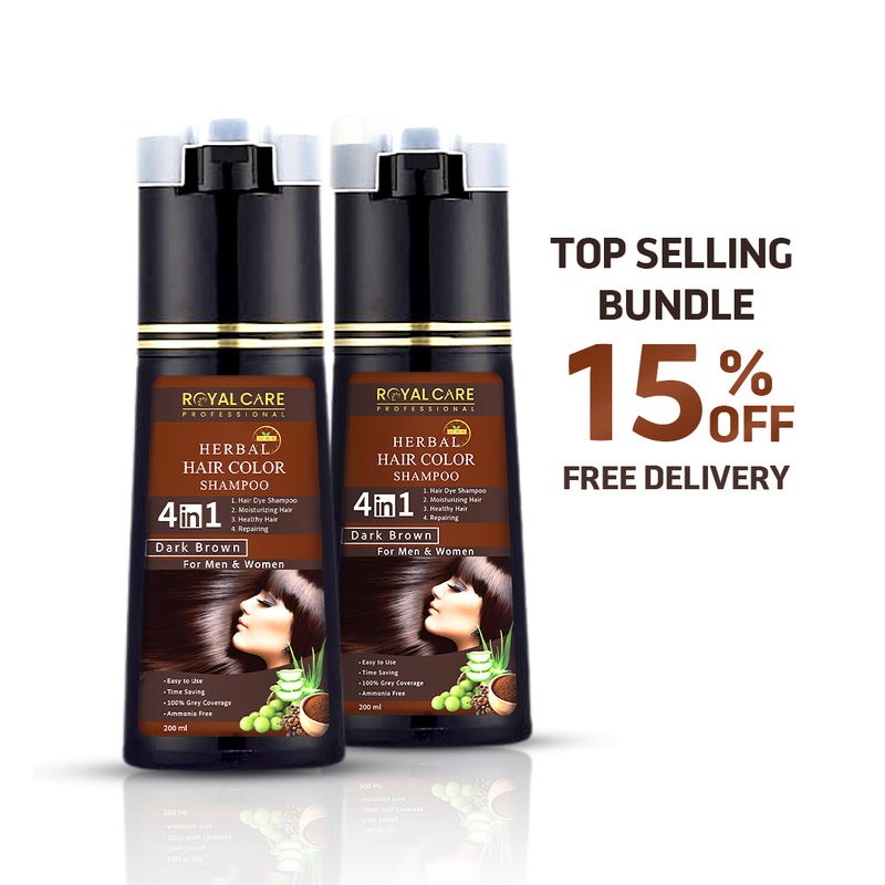 4 in 1 Hair Coloring Shampoo Bundle