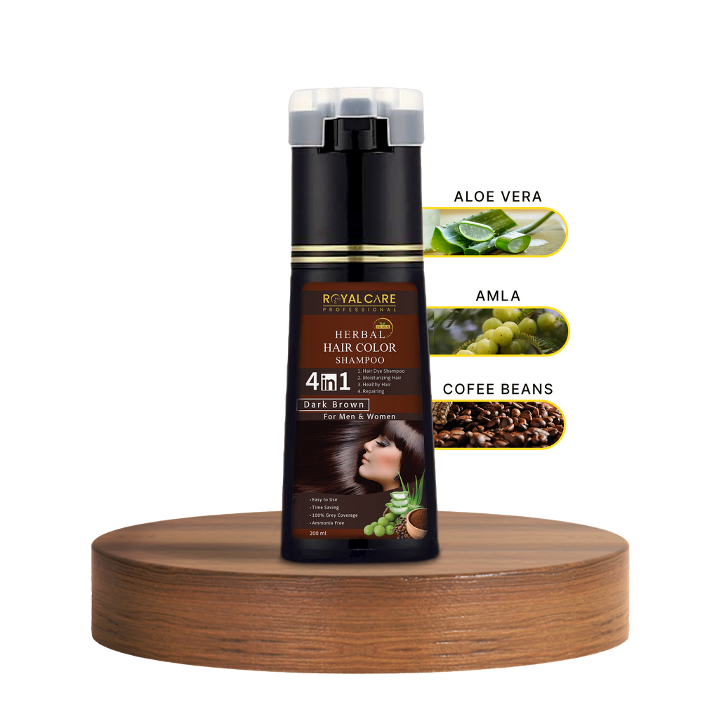 4 IN 1 Hair Coloring Shampoo – Dark Brown