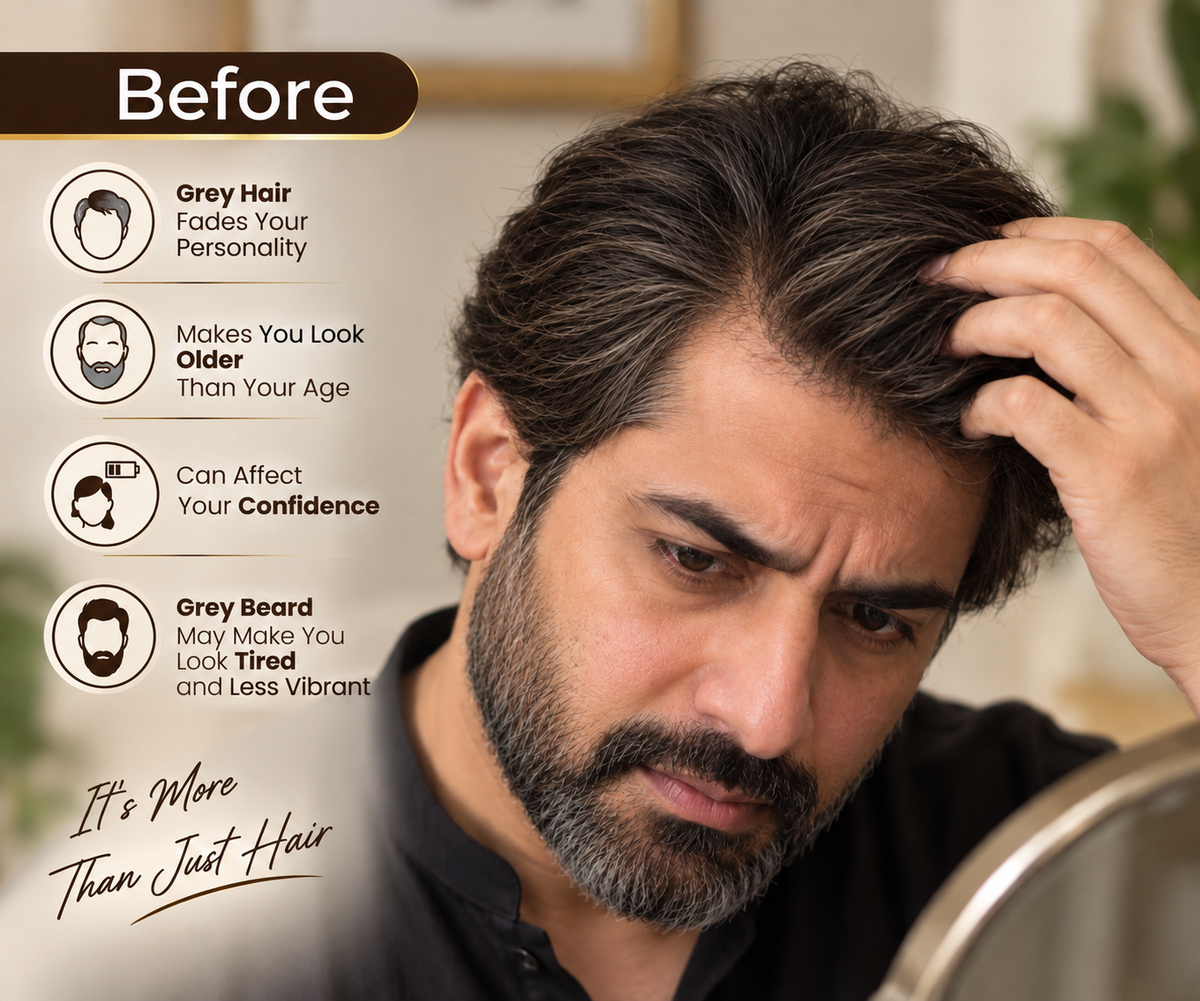 Men Expert Beard & Hair Color (New) - Dark Brown before