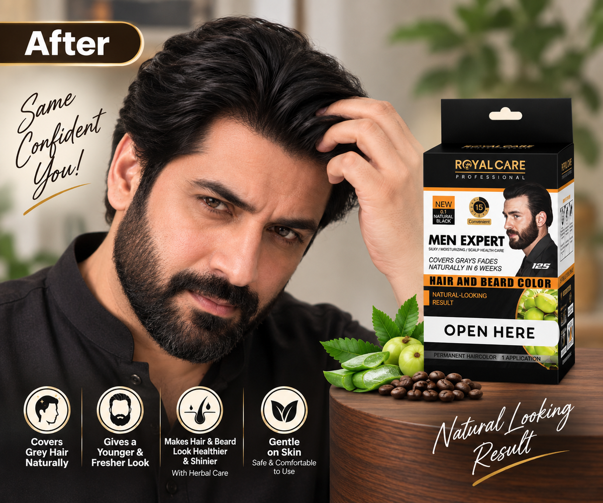 Men Expert Beard & Hair Color (New) - Natural Black after