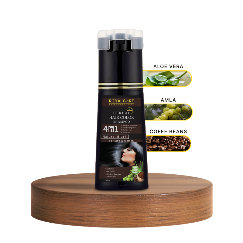 4 IN 1 Hair Coloring Shampoo – Natural Black