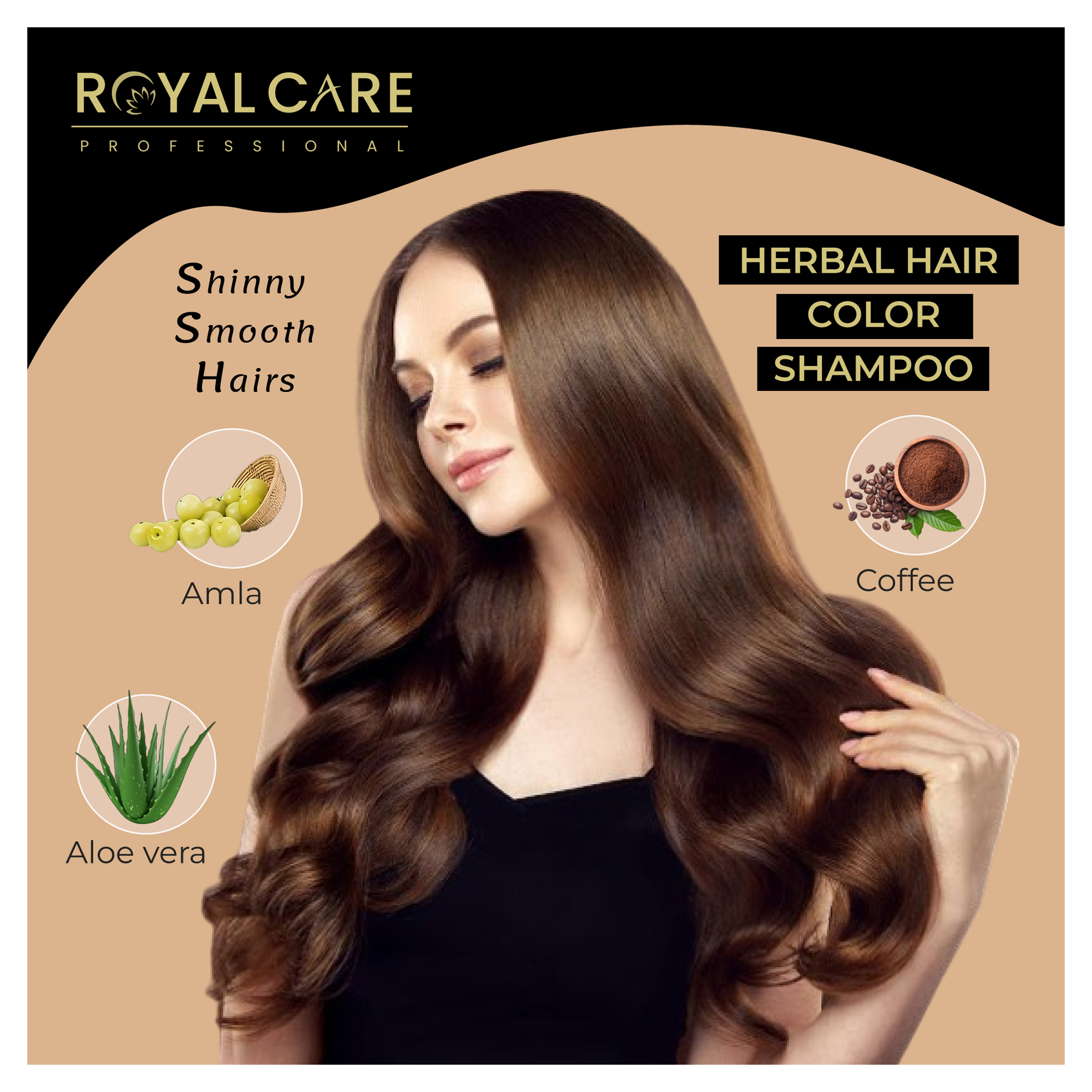 Herbal Hair Color Shampoo Box - Light Brown