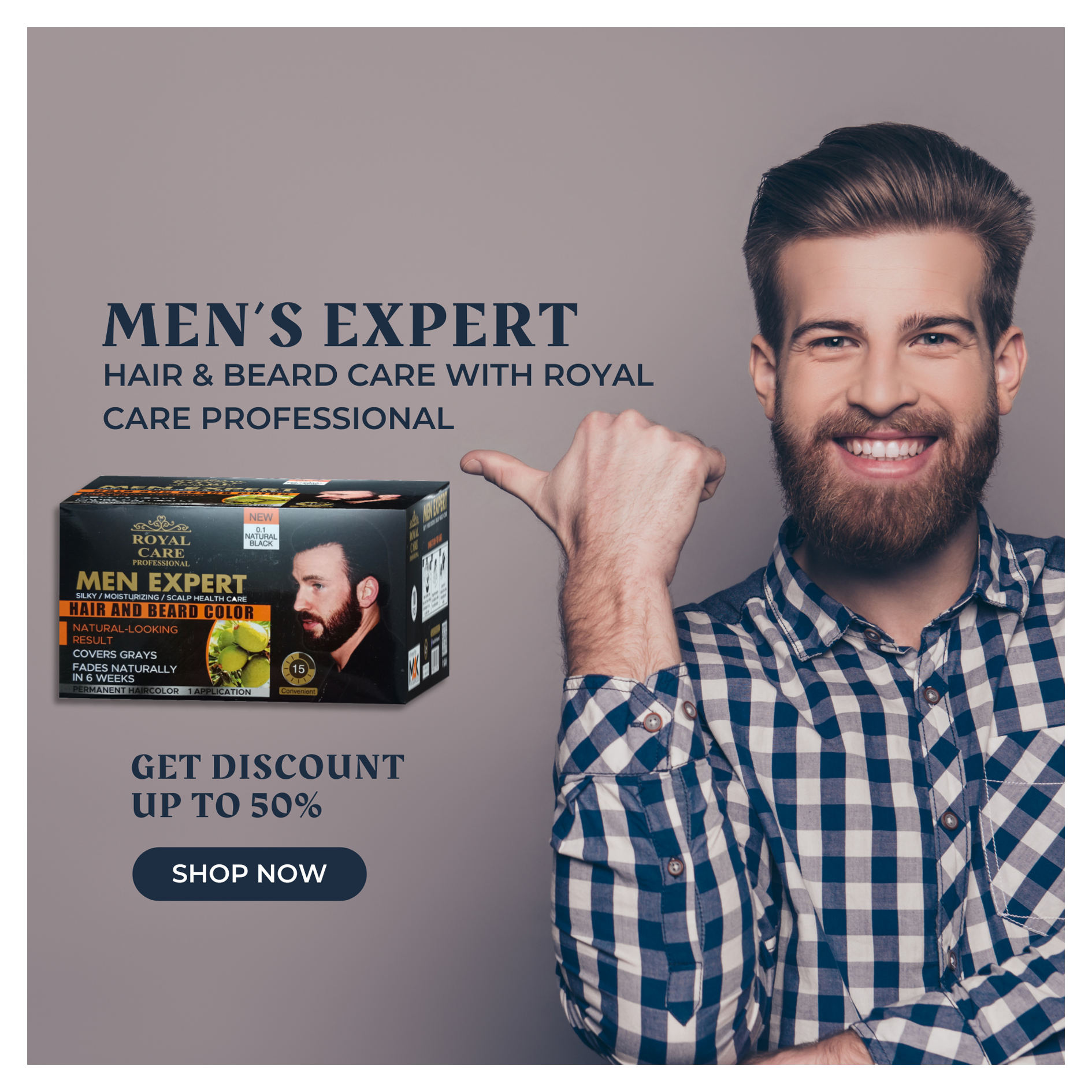 Men Expert Beard & Hair Color- Dark Brown