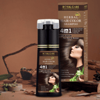 RCP 4in1 Hair Color Shampoo combines the convenience of easy application with the benefits of nourishing ingredients. It delivers vibrant, long-lasting color in just one step, helping you restore the natural vibrancy of your hair. This product is designed to not only color but also nourish and strengthen your hair, ensuring a healthy shine. The shampoo format makes it mess-free and quick to use, making it a practical solution for those looking for efficient hair coloring results